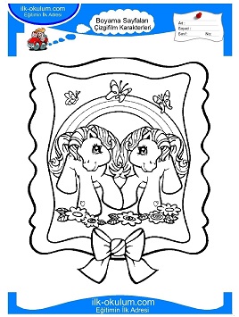 Çocuklar İçin My Little Poni Boyama Sayfaları 